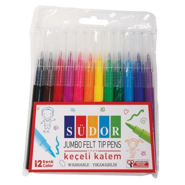 Südor Keçeli Kalem Jumbo 10 Lu Yıkanabilir Kk02