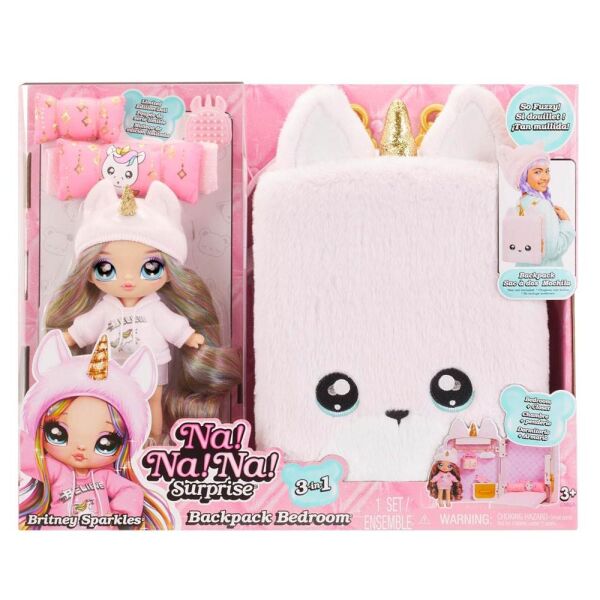 NaNaNa Surprise 3 ü1 Arada Büyük Sırt Çantalı Set Britney Sparkles INA592358