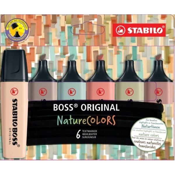 Stabılo Fosforlu Kalem Boss Naturecolors Set 6 Lü 70/6-2-2