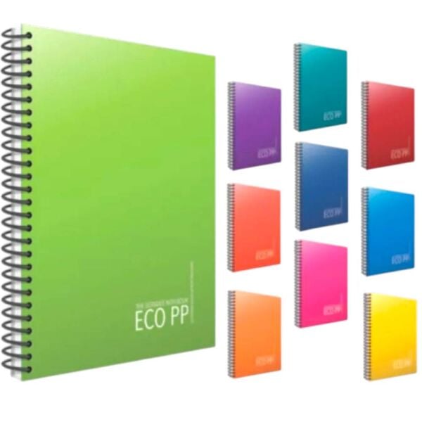 Eco A4 80 Yaprak Çizgili Pp Kapak Spiralli Defter 2029