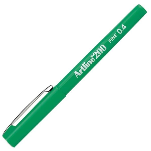 Artline 200N Fineliner Keçe Uçlu Yazı Kalemi 04 mm Yeşil