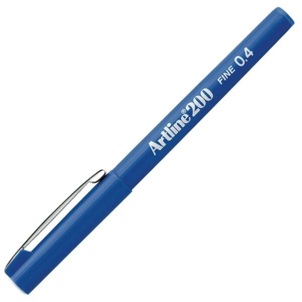 Artline 200N Fineliner Keçe Uçlu Yazı Kalemi 04 mm Mavi