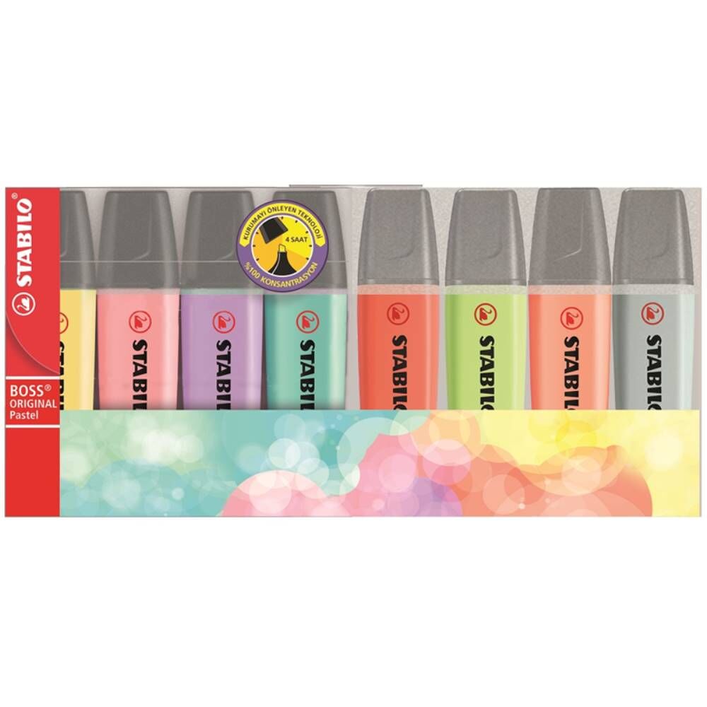 Stabılo Fosforlu Kalem Boss Orıgınal Set  8 Li Pastel 70/8-2
