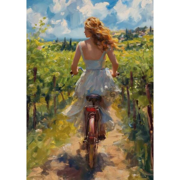 Girl On Bike 1000 Parça Puzzle 20789