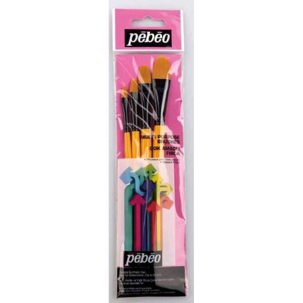 Pebeo Fırça Seti Set-11 4 Lü Kedi Dili No: 1/4-3/8-1/2-5/8