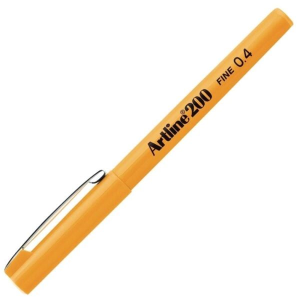Artline 200N Fineliner Keçe Uçlu Yazı Kalemi 04 mm Sarı