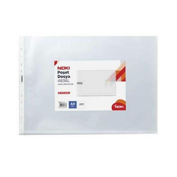Noki A3 Poşet Dosya 25 li Yatay 4836-L