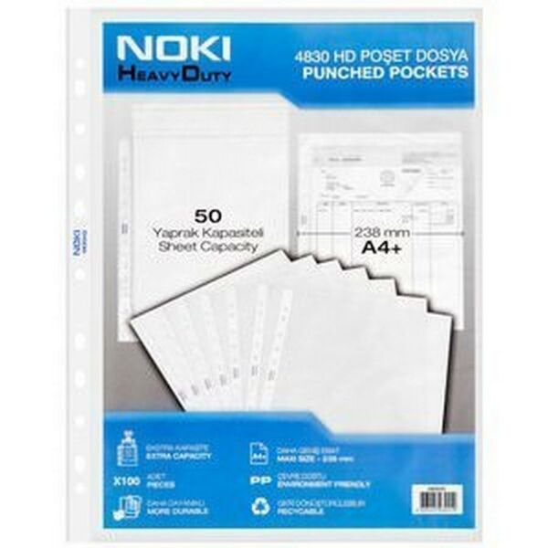 Noki A4 Poşet Dosya 100 lü HD 4830