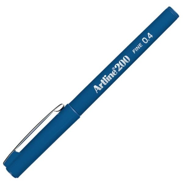 Artline 200N Fineliner Keçe Uçlu Yazı Kalemi 04 mm Royal Mavi