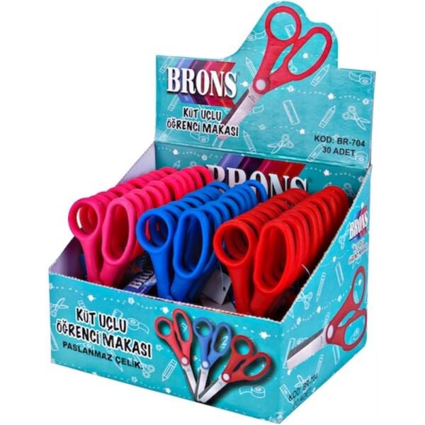 Brons Öğrenci Makası Küt Uçlu BR-704