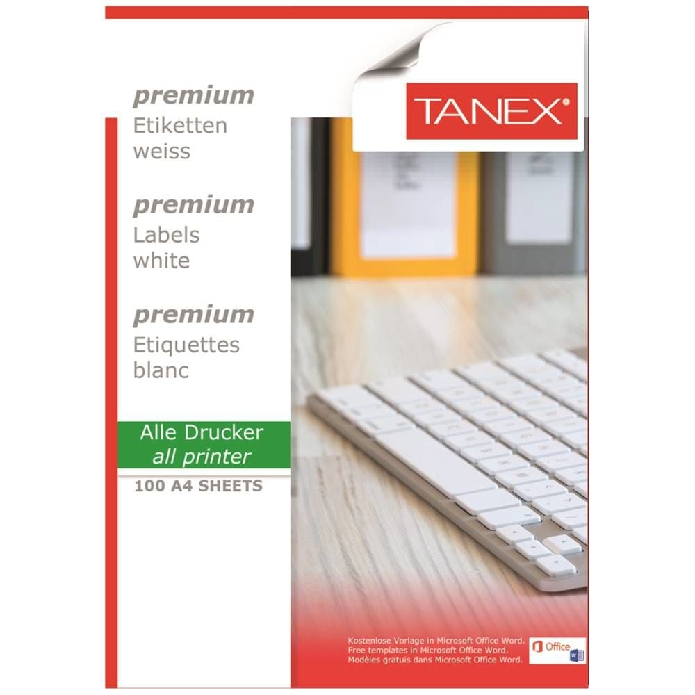 Tanex Laser Etiket Tw-2022 50 X 22 Mm 100 Lü