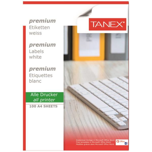 Tanex Laser Etiket Tw-2022 50 X 22 Mm 100 Lü