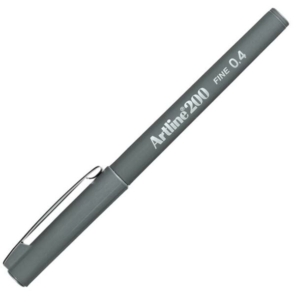 Artline 200N Fineliner Keçe Uçlu Yazı Kalemi 04 mm Gri