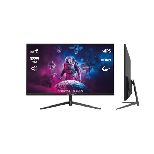 Onvo 32'' OV32MNT301GQ 32 Fast IPS 180 HZ 1ms 2K QHD Freesync - Multimedya G Sync Pivot Oyun Monitörü