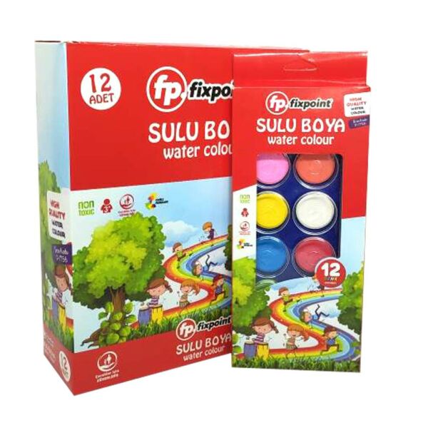 Fixpoint P-1756 12 Renk Büyük Suluboya