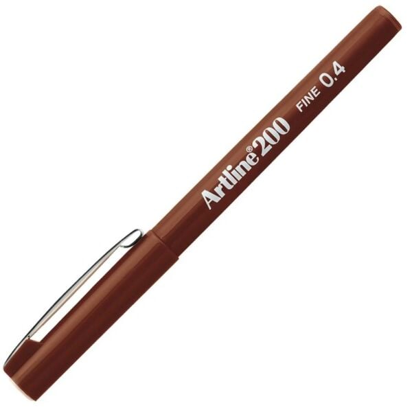 Artline 200N Fineliner Keçe Uçlu Yazı Kalemi 04 mm Kahverengi