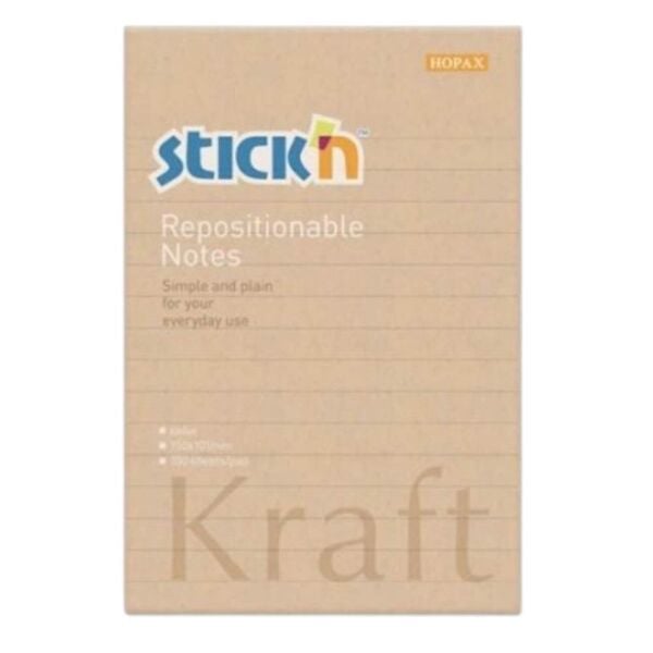 Hopax Stickn 150x101 Kraft Yapışkanlı Not Kağıdı