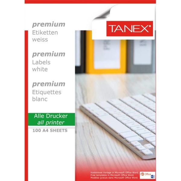 Tanex Laser Etiket Tw-2118 58.4 X 42.3 Mm 100 Lü