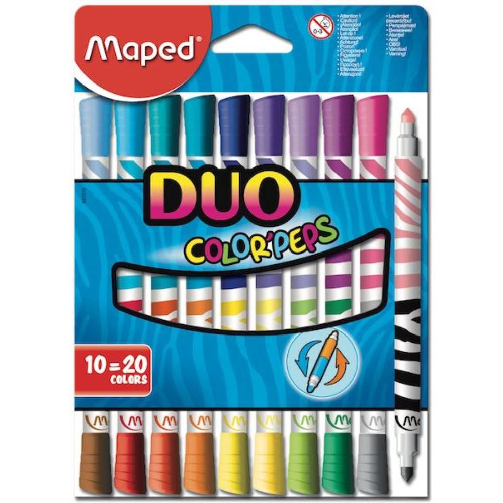 Maped Keçeli Kalem Color'peps Duo 10 Lu 847010