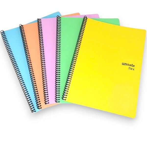 Mynote A4 96 Yaprak Çizgili Plastik Kapak Spiralli Defter