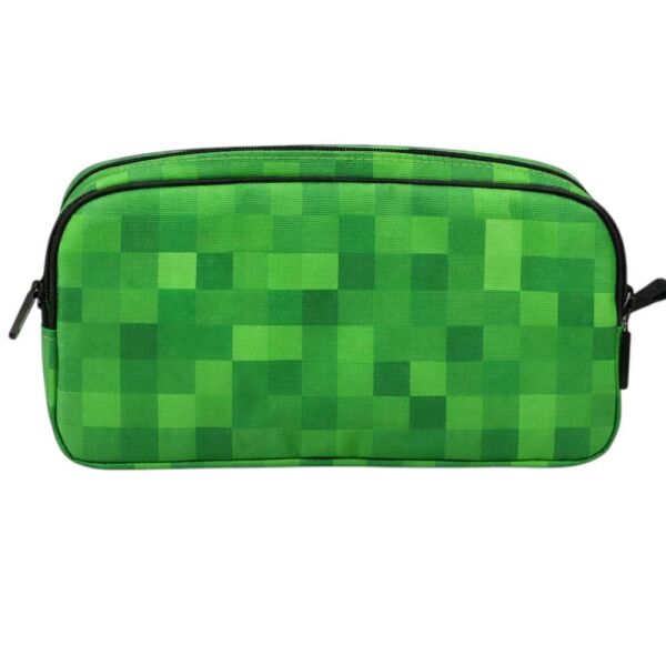 Minecraft Logo Baskılı Suni Deri Kalem Çantası 26612