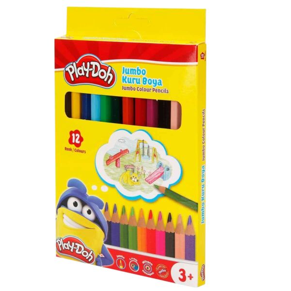 Playdoh Kuruboya Üçgen Jumbo 12 Renk KU008