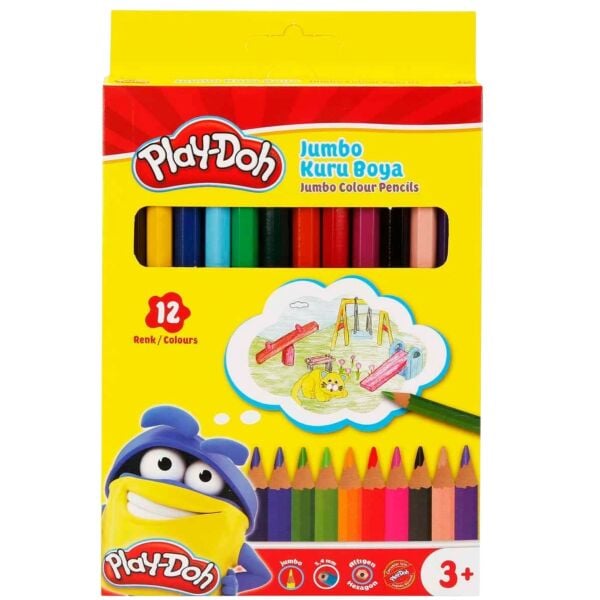 Playdoh Kuruboya Üçgen Jumbo 12 Renk KU008