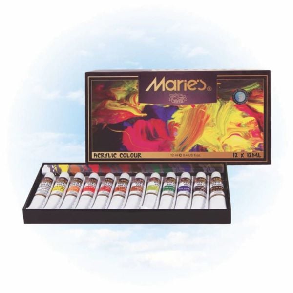 Marıes Akrilik Boya Seti 12 Ml 12 Li 812B