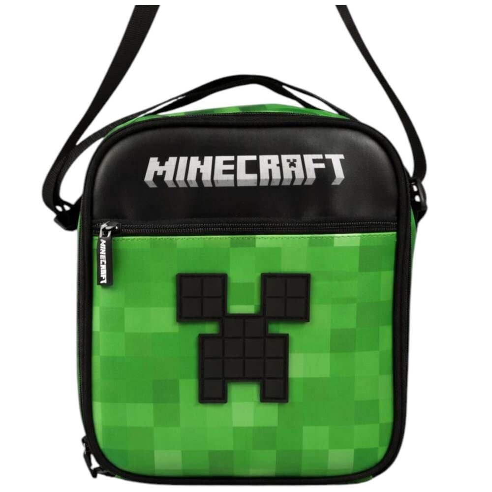 Minecraft Logo Baskılı Suni Deri Beslenme Çantası 26611