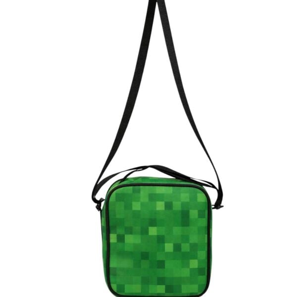 Minecraft Logo Baskılı Suni Deri Beslenme Çantası 26611