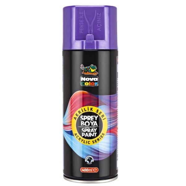 Nova Color Akrilik Sprey Boya 400 Ml Mor Nc-3508