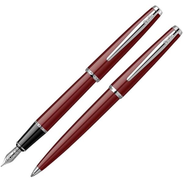 Scrıkss Dolma Kalem + Tükenmez Kalem Set 33 Bordo