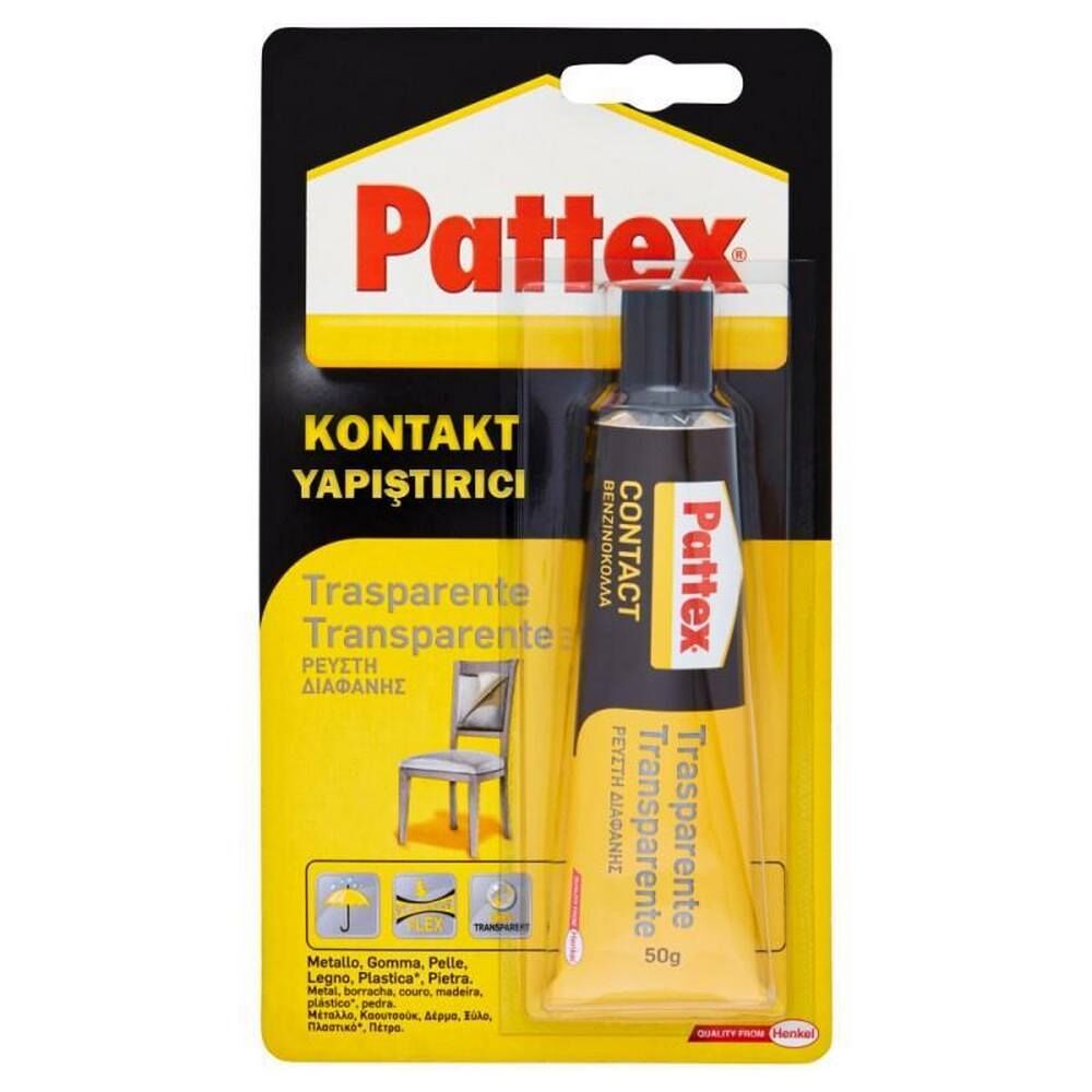 Pattex Metal Plastik Cam Contact Transparent Yapıştıcı 50 g Tüp