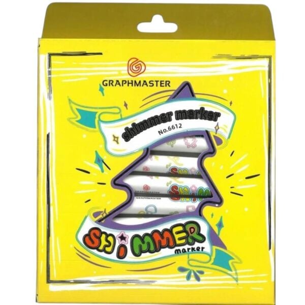 Graphmaster 6612 Shimmer Işıltılı Marker Kalem Seti 12'li