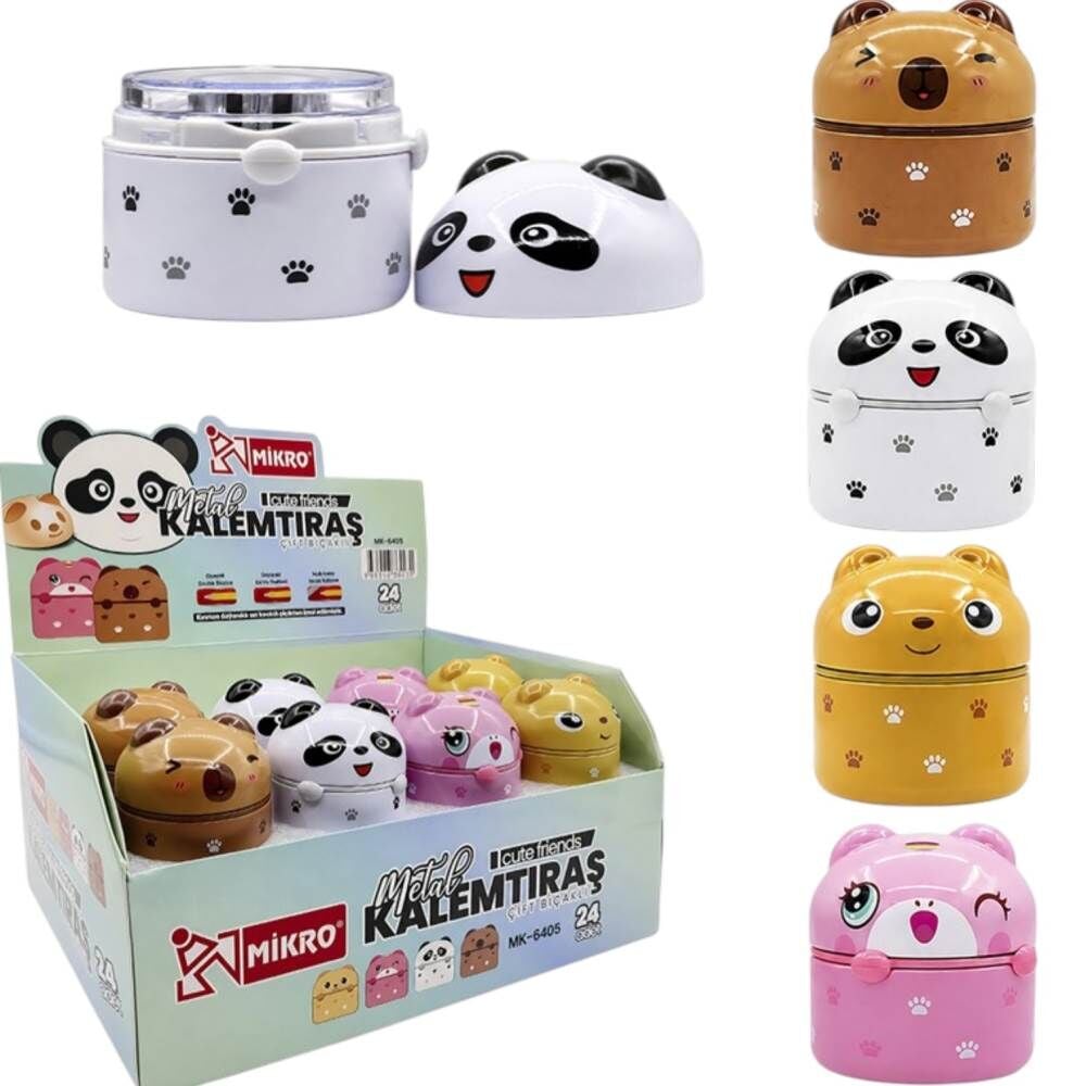 Mikro MK-6405 Cute Friends Çift Bıçaklı Kalemtraş