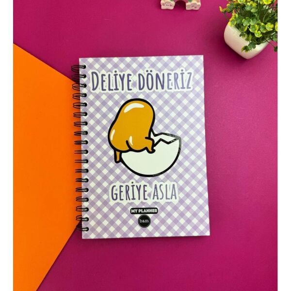 Deliye Döneriz Geriye Asla Tasarımlı Konuşan Ajanda