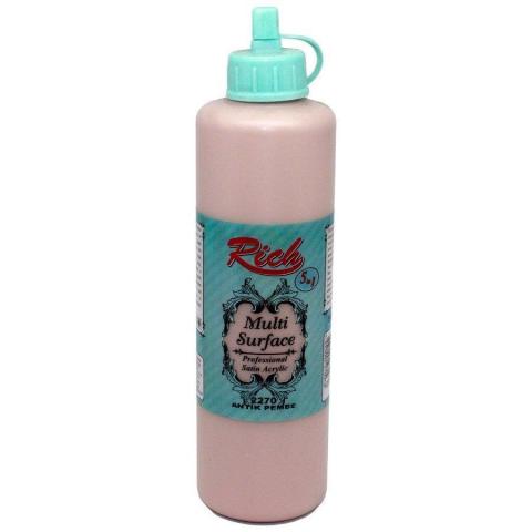 Rich Multi Surface Akrilik Boya 500 cc Antik Pembe 500-2270