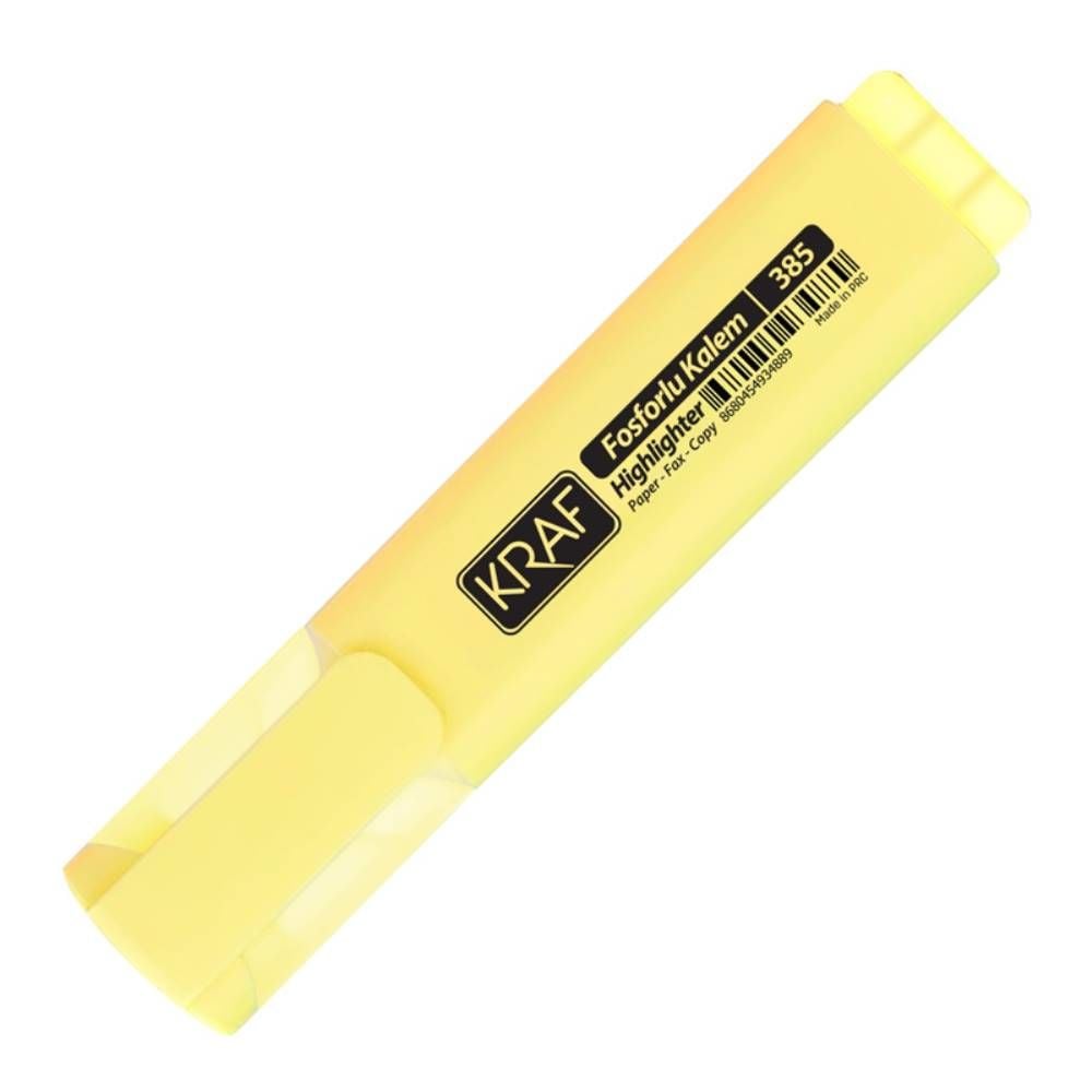 Kraf Fosforlu Kalem 385 Sarı