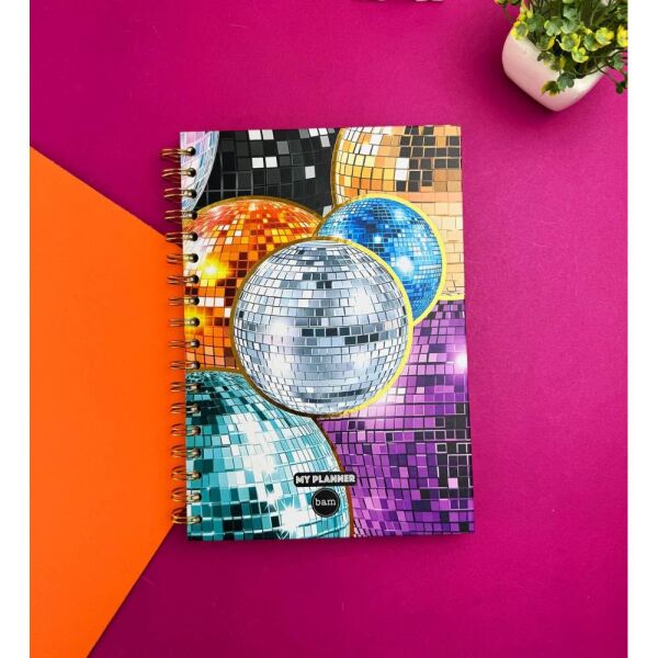 My Planner 1320 Yaldızlı Disko Topu Spiralli Konuşan Ajanda