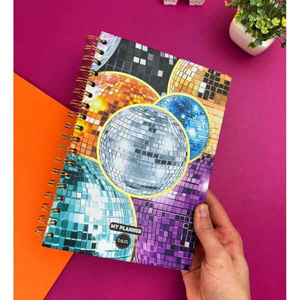 My Planner 1320 Yaldızlı Disko Topu Spiralli Konuşan Ajanda