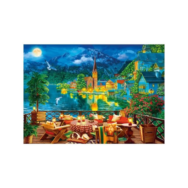 Evening By The Lake in Hallstat 1000 Parça Puzzle 20821