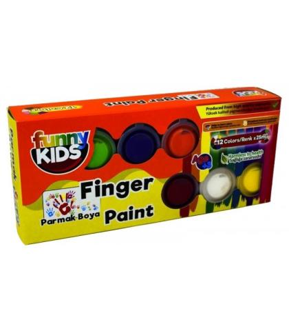 Funny Kids Parmak Boyası Seti 12 Renk 25 ml 012-1750