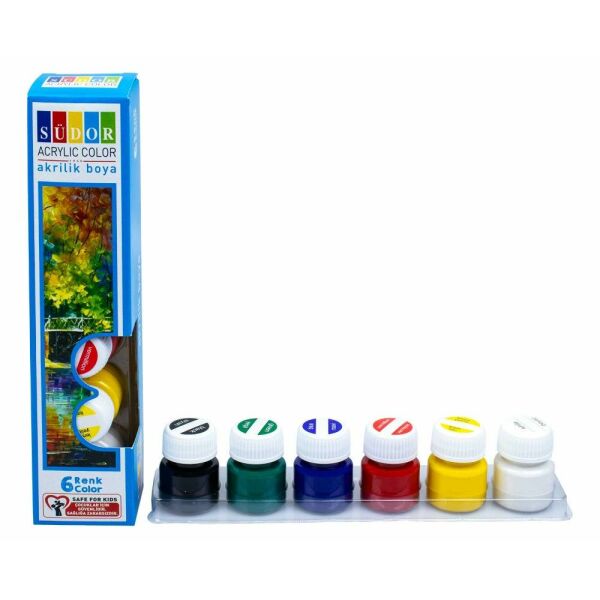 Südor Akrilik Boya 6 Renk Şişe 15 ml 121 SD121