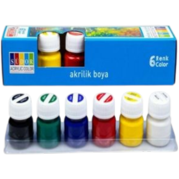Südor Akrilik Boya 6 Renk Şişe 15 ml 121 SD121