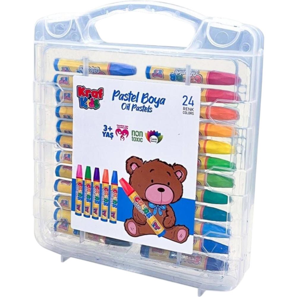 Kraf Kıds Pastel Boya 24 Lü Çantalı Kk525
