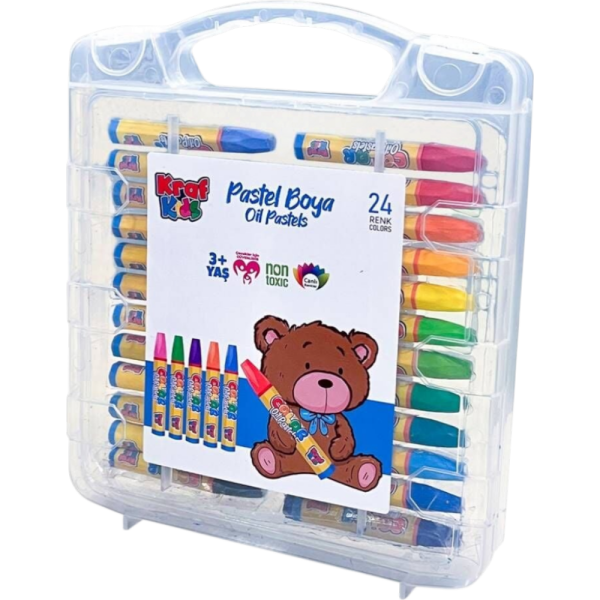 Kraf Kıds Pastel Boya 24 Lü Çantalı Kk525
