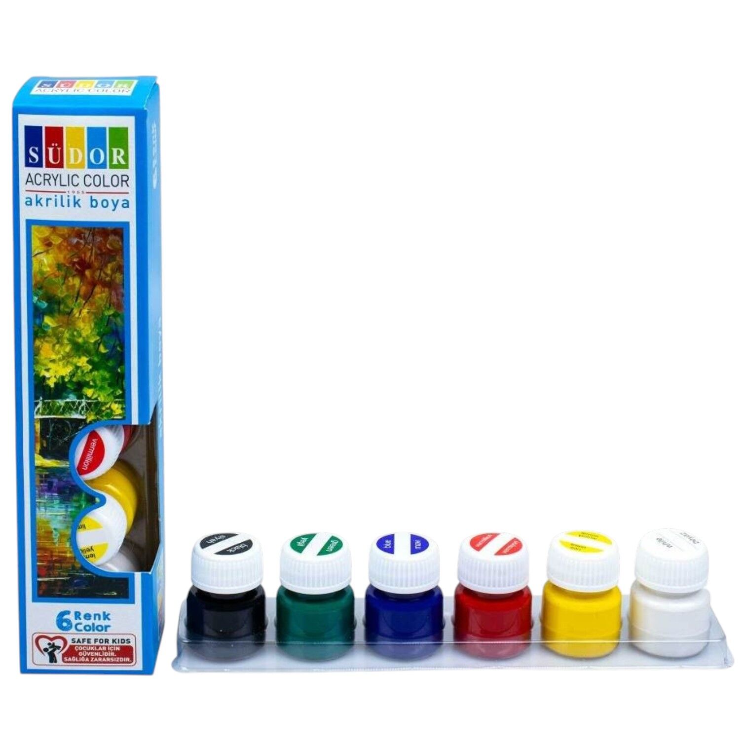 Südor Akrilik Boya 6 Renk Şişe 15 ml 121 SD121