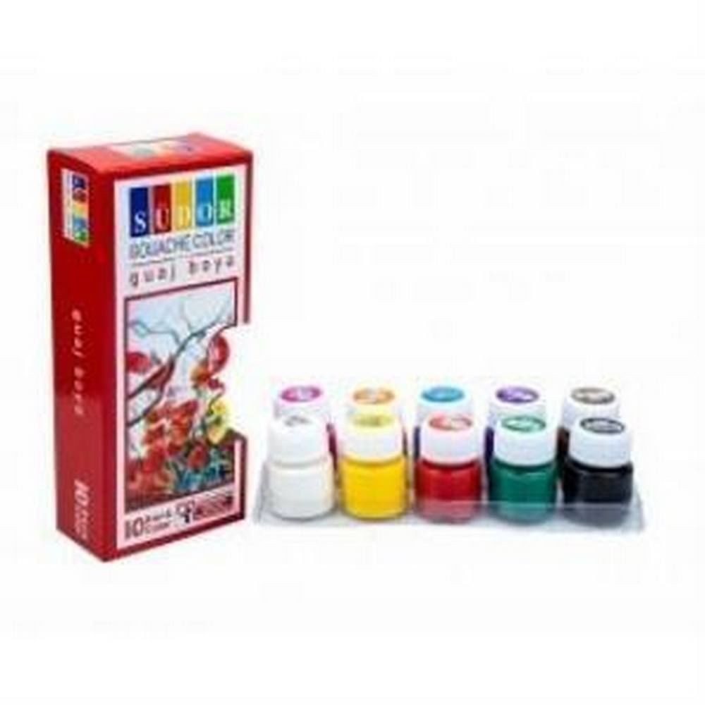 Südor Guaj Boya 10 Renk Şişe 15 ml SD522
