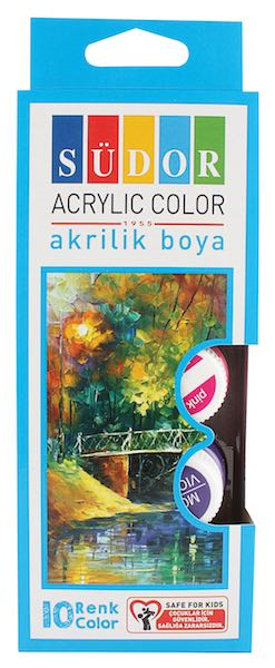 Südor Akrilik Boya 10 Renk Şişe 15 ml SD122