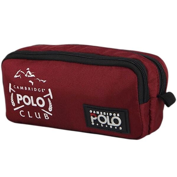 Cambridge Polo Club Urban Çift Bölmeli Kırmızı Kalem Çantası